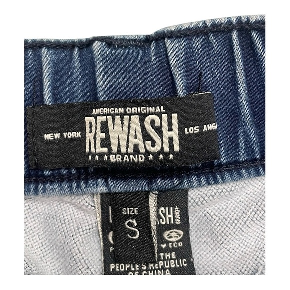 American Original Rewash Comfort ECO Jeans Denim Elastic Waist & Ankle sz S - Picture 2 of 9